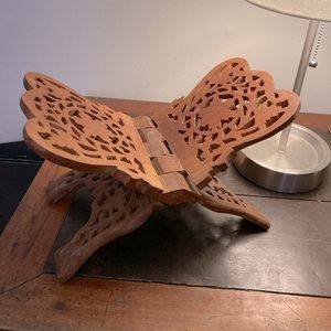 Teak wood book holder